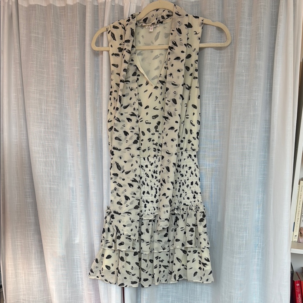 TCEC Black and White Patterned Mini Dress